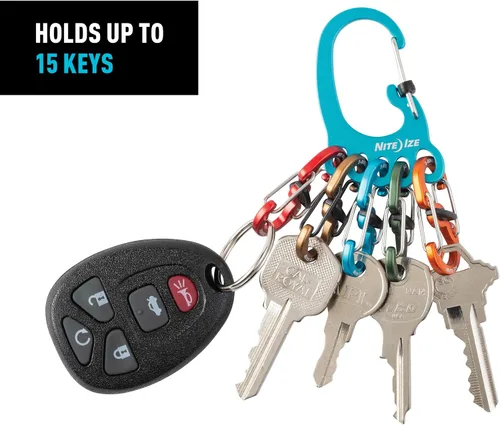 Miniatura 26 de Nite Ize Bigfoot Locker KeyRack - Soporte de acero inoxidable para coche, casa y otras llaves - Mosquetón con S-Biners - Capacidad para 15 llaves a