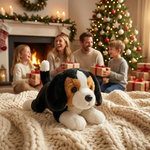 Miniatura 7 de Peluche de animal de peluche suave para cachorro, cachorro, chupete para dormir, adorable animal de peluche para niños pequeños, niños y niñas