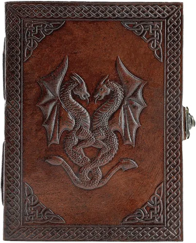 Miniatura 11 de Diario/cuaderno de cuero hecho a mano. Diario/cuaderno para hombres y mujeres sin rayas de tamaño mediano. Bloc de escritura o bocetos, regalo