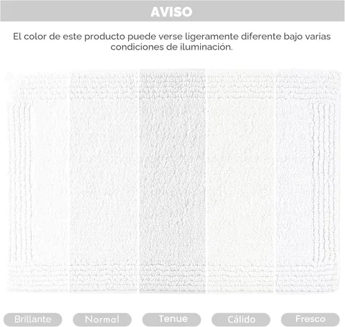 Miniatura 8 de Madison Park Splendor - Alfombra de baño reversible 100% algodón con mechones, 3000 GSM, calidad hotelera, lujosa, felpa, pelo medio, tapete de baño