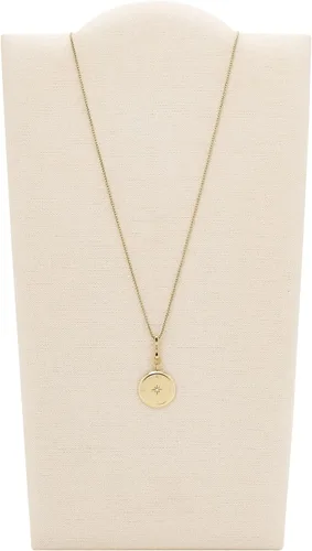 Miniatura 3 de Fossil - Collar con colgante de acero inoxidable en tono dorado para mujer