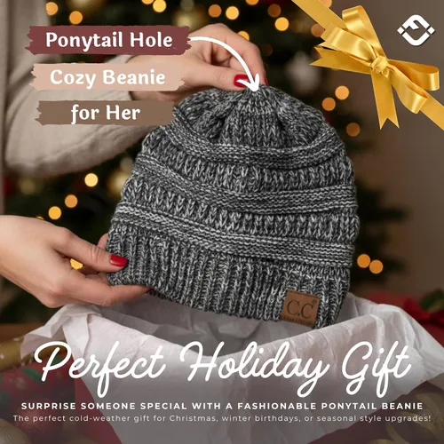 Miniatura 179 de Funky Junque - Gorro para mujer con ranura para cola de caballo