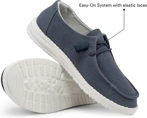 Miniatura 3 de Hey Dude - Mocasines Wendy de tela chambray para mujer