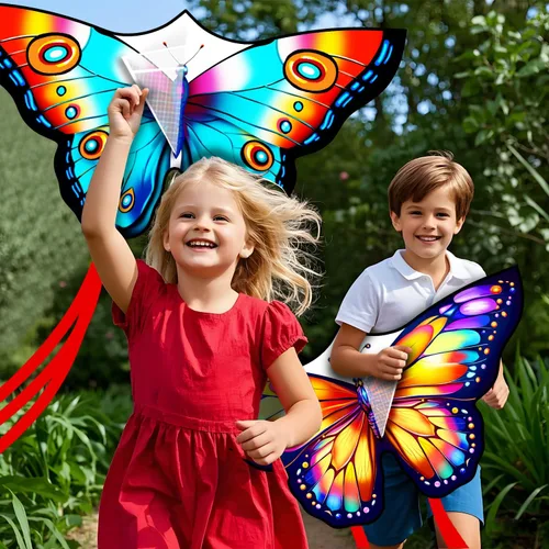 Miniatura 2 de Xida Butterfly Kite for Kids & Adults Easy to Fly, Ages 4-8 8-12, Large Kite with 300ft Handle, Perfect for Beach Trips