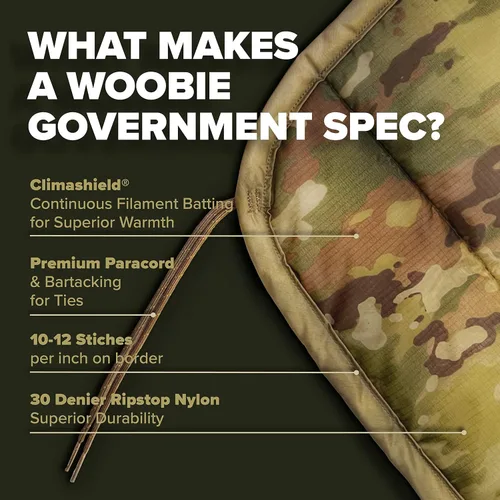 Miniatura 4 de Pinnacle Mercantile Auténtico Woobie militar fabricado en Estados Unidos por Winston-Salem Industries para ciegos OCP Camo multiusos Poncho Liner