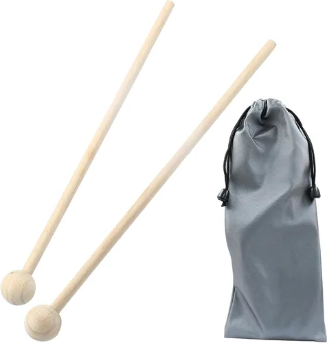 Luomorgo 2 mazos de xilófono de madera, mazos Glockenspiel, paletas de percusión, baquetas de 8 pulgadas para campana, carillón, mazos de tambor de