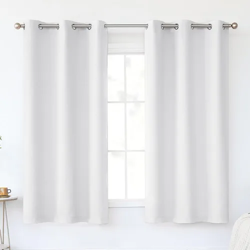 Miniatura 32 de KEQIAOSUOCAI Cortinas rosa bebé de 63 pulgadas para habitación de niñas - Con aislamiento térmico que oscurece la habitación, cortinas de ventana