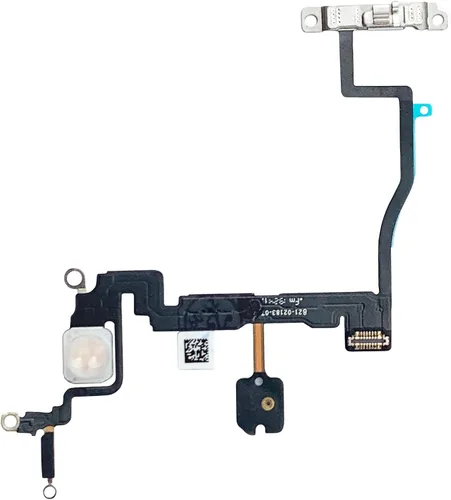 Johncase Interruptor de control de botón de encendido OEM + luz de flash + cable flexible de micrófono con piezas de repuesto compatibles con iPhone