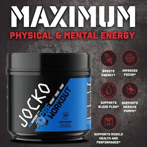 Miniatura 2 de Jocko Fuel Ultimate Polvo Pre-Entrenamiento - Bebida energética en polvo para antes del entrenamiento para hombres y mujeres - Mezcla nootrópica sin