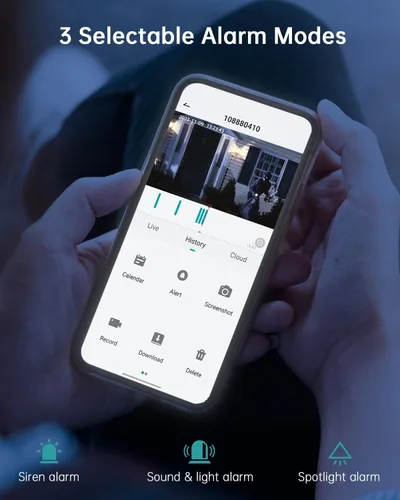 Miniatura 4 de ZUMIMALL Cámaras de seguridad solares inalámbricas para exteriores, visión de 360°, cámara inalámbrica para exteriores, alimentación solar, WiFi