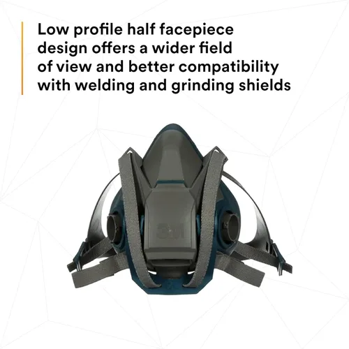 Miniatura 3 de 3M Respirador reutilizable de media cara con cierre rápido Rugged Comfort