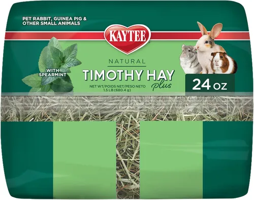 Miniatura 13 de Kaytee All Natural Timothy Hay Plus Mint para conejillos de indias, conejos y otros animales pequeños, 24 onzas