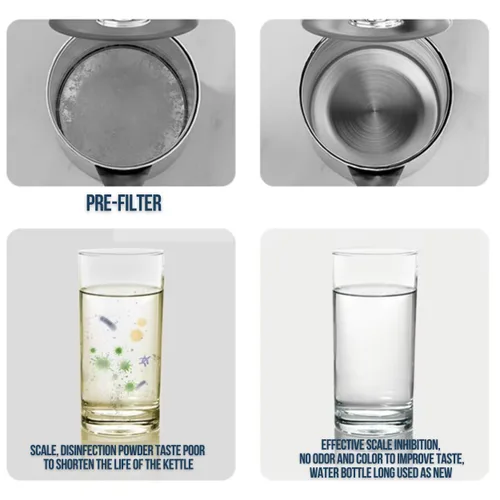 Miniatura 2 de Filtro de agua de montaje en grifo, pantalla LED inteligente, indicador avanzado de purificación de luz azul UV, reduce el cloro de plomo