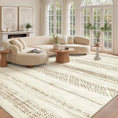 Miniatura 14 de Miukiki Alfombra marroquí lavable de 2 x 3 pies para sala de estar, antideslizante, plegable, grande y suave, para comedor y dormitorio