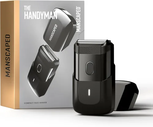 MANSCAPED® The Handyman™ - Afeitadora facial compacta - Recortadora de vello facial portátil de viaje para hombres, afeitadora recargable USB-C,