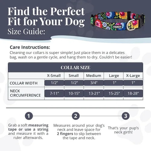 Miniatura 4 de Lucky Love Dog - Collar de perro ajustable con hebilla de fácil clic para los pequeños, duradero y cómodo para perros machos y hembras, collar