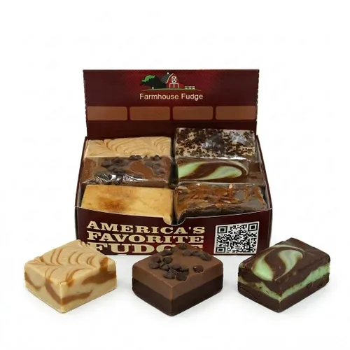 Farmhouse Fudge Caja de muestra de dulces, tan baja como $.92 por onza, construye tu propia caja de regalo de dulces artesanales con más de 40