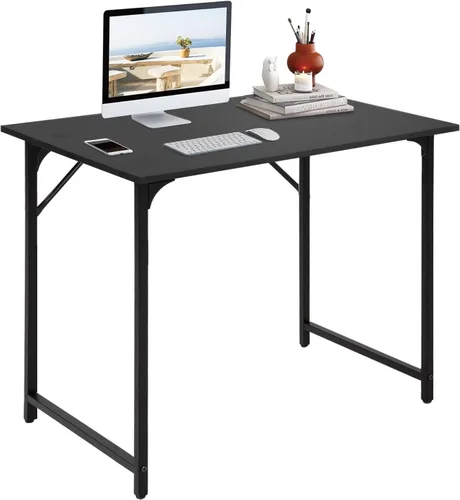 BestOffice Escritorio para computadora, escritorio de oficina en casa, estilo moderno y simple para oficina en casa, estudio y escritura (negro, 32