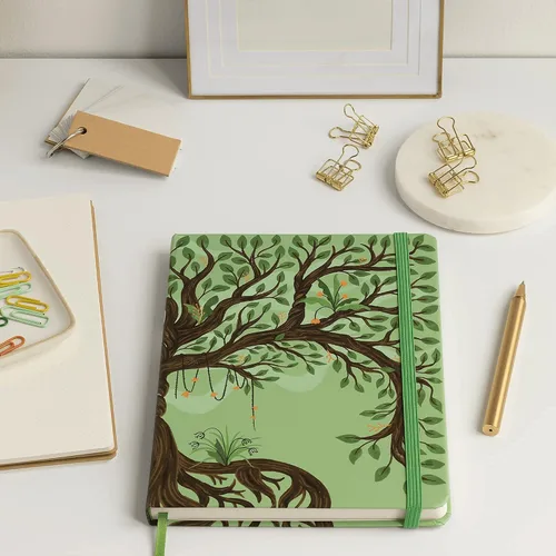 Miniatura 9 de Rileys Árbol de la Vida, 8" x 6", Diario en Blanco 240 Páginas, Papel Marfil, Cuaderno en Blanco para Hombres y Mujeres, Diario sin Líneas, Cuaderno
