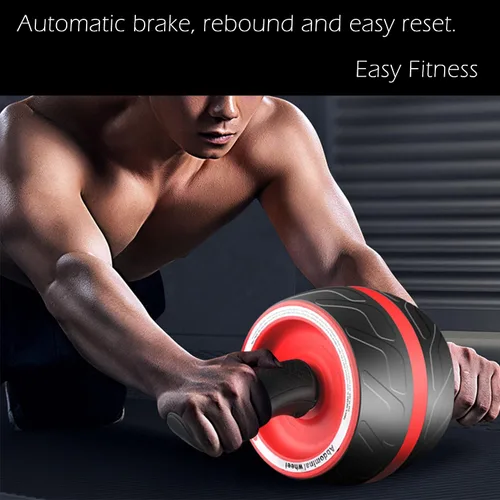 Miniatura 5 de AB Wheel Roller with Resistance Spring, Automatic Rebound Exercise Abdominal Ultra-Wide Wheels Fitness for Gym & Home, Core Work-out