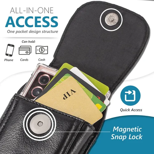 Miniatura 3 de Funda de cuero genuino para teléfono compatible con iPhone 17 Pro Max 16 Plus 15 Plus Samsung Galaxy S25 Ultra S24 Ultra Note 9 8 A15 Funda