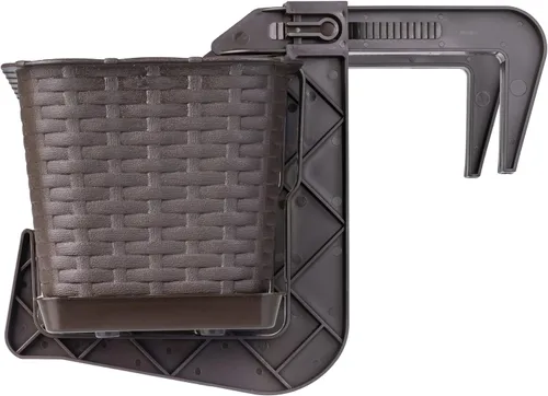 Miniatura 3 de Dunes - Soporte de riel ajustable para macetero de ajuste universal, para balcón, valla (para barandillas de x-x), paquete de 2 unidades (gris claro)