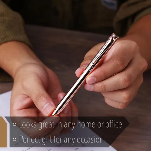 Miniatura 7 de Mr. Pen - Bolígrafo de lujo, barril de oro rosa, tinta negra, bolígrafo de lujo, bolígrafos de lujo para mujeres, bonitos bolígrafos para hombres