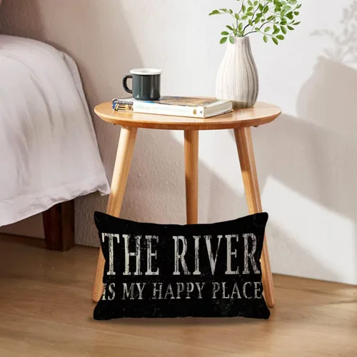 Miniatura 2 de Life is Better on The River - Juego de 2 fundas de almohada decorativas con temática de río negro, 12 x 20 pulgadas, para sofá
