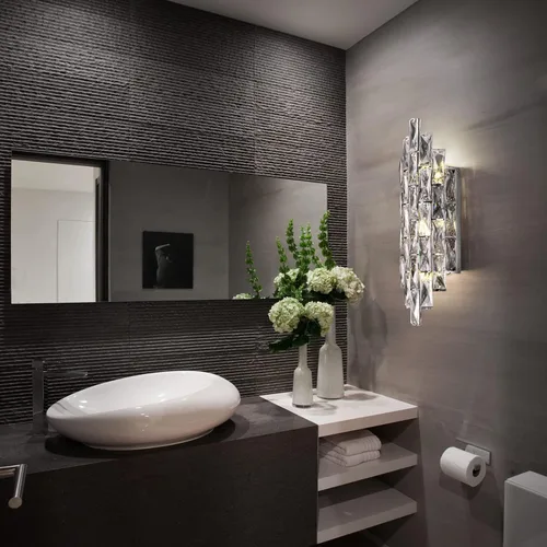 Miniatura 6 de Modernos apliques de pared cromados de cristal, lámparas de pared, lámpara de pared interior, lámparas de montaje en pared para sala de estar