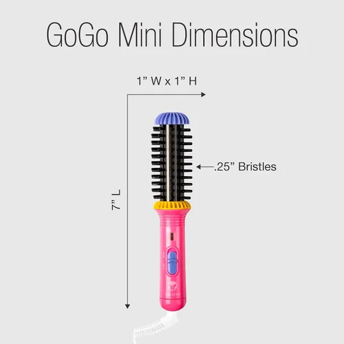 Miniatura 9 de CALISTA GoGo - Mini cepillo redondo calentado, riza, retoque, desencrespamiento y peina el cabello con la mini herramienta de peinado de 7 pulgadas