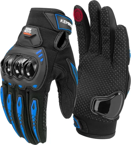 Miniatura 11 de KEMIMOTO - Guantes de motocicleta para hombres/mujeres, guantes de bicicleta de tierra con pantalla táctil y protección contra deslizamientos