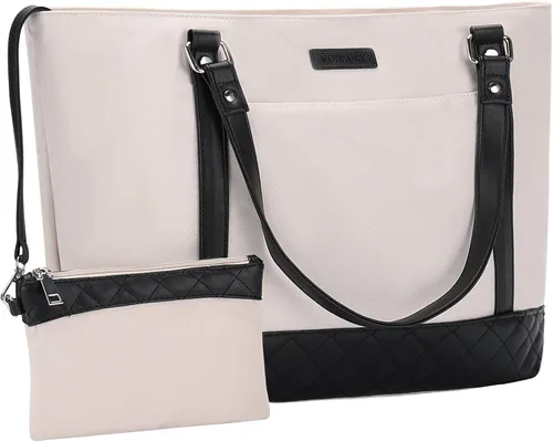 Miniatura 8 de VONXURY - Bolsa de mano para laptop para mujer, bolsa de hombro para computadora de 15.6 pulgadas, bolsa de trabajo para profesores, bolsa de viaje