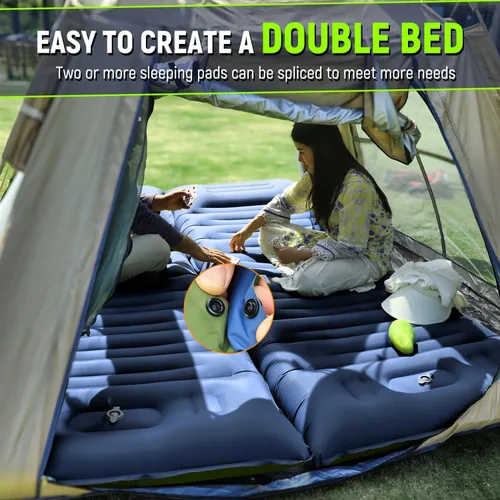 Miniatura 5 de Myxslop Colchoneta para dormir, colchoneta inflable ultraligera para acampar con almohada y bomba, colchón de aire súper portátil, ideal