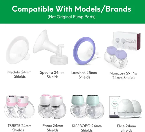 Miniatura 4 de Inserto de brida de 0.709 in compatible con brida de 0.945 in/escudo de extractores de leche, para Momcozy S9 Pro S10 S12 Pro Medela Spectra Elvie