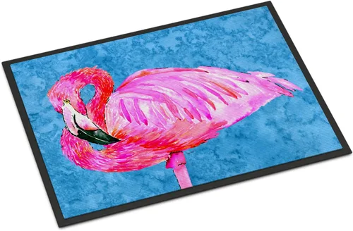 Caroline's Treasures 8686MAT - Felpudo de flamenco de 18 x 27 pulgadas, para interiores y exteriores, para entrada, antideslizante, lavable, de pelo
