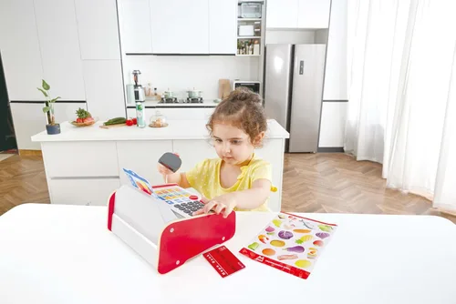 Miniatura 7 de Hape Caja registradora Beep 'n' Buy Caja registradora de juguete de juego de rol para niños, para niños a partir de 3 años