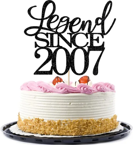 Miniatura 55 de Legend since 1973 - Decoración para pastel de cumpleaños número 53, decoración de pastel de feliz cumpleaños para hombres y mujeres de 53 años