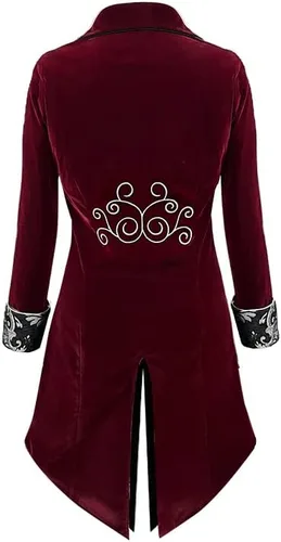 Miniatura 4 de Cacycasa Steampunk - Chaqueta medieval para hombre, estilo victoriano, gótico, para Halloween