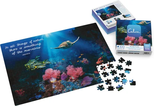 Miniatura 3 de Rompecabezas de 300 piezas para relajación, alivio del estrés y elevación del estado de ánimo, para adultos y niños a partir de 8 años, coral Coral
