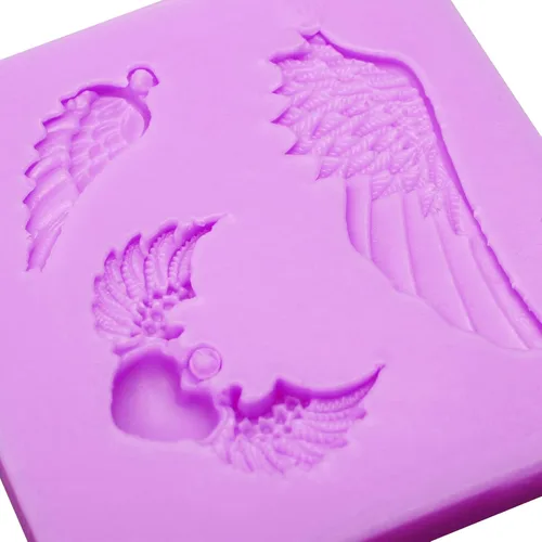 Miniatura 9 de Molde de silicona de alas de ángel, 3 piezas, moldes de fondant de plumas para decoración de pasteles y manualidades, resina de arcilla y chocolate