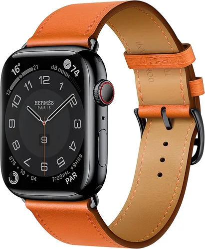 Miniatura 52 de LB1 - Correa de cuero para Apple Watch para mujeres y hombres, SE Ultra 2 de 1.575 in 1.732 in 1.811 in 1.654 in 1.772 in 1.614 in 1.496 in 1.929 in
