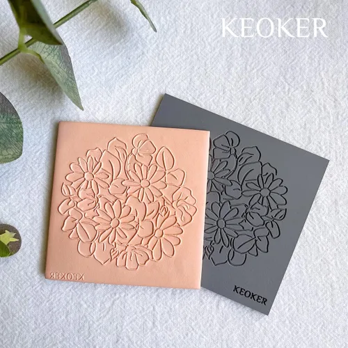 Miniatura 4 de Keoker Hojas de textura de arcilla polimérica, alfombrilla de textura de arcilla para hacer aretes de joyería, herramientas de aretes de arcilla
