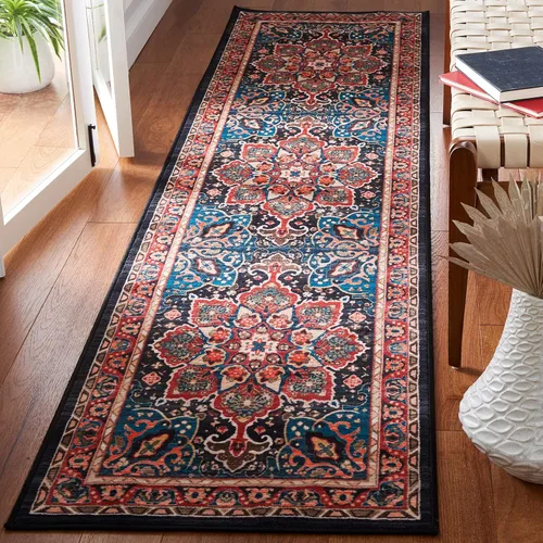 Miniatura 17 de SAFAVIEH Riviera Collection - Alfombra lavable de 2 pies 2 pulgadas x 9 pies, beige y carbón, antideslizante y fácil de limpiar, ideal para sala