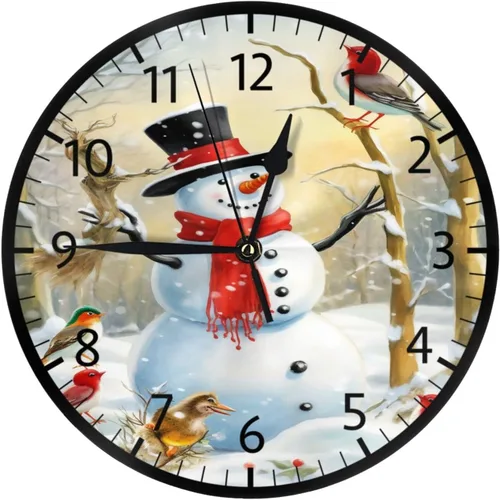Miniatura 17 de Reloj de pared redondo con diseño de mariposa, silencioso, sin tictac, funciona con pilas, relojes de escritorio silenciosos de cuarzo