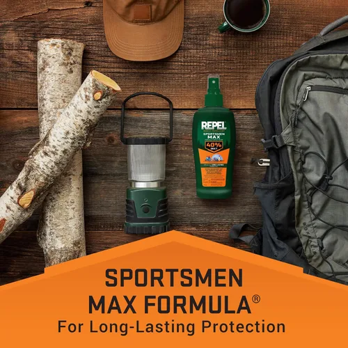 Miniatura 3 de Repel Repelente de insectos Sportsmen Max Formula Spray Pump 40% DEET, 6 onzas, paquete de 12, amarillo, 72.0 onzas líquidas