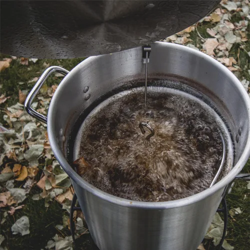 Miniatura 8 de GasOne Olla de acero inoxidable con cesta, olla de 36 cuartos de galón con tapa y parte inferior reforzada, olla de cocina resistente para freír