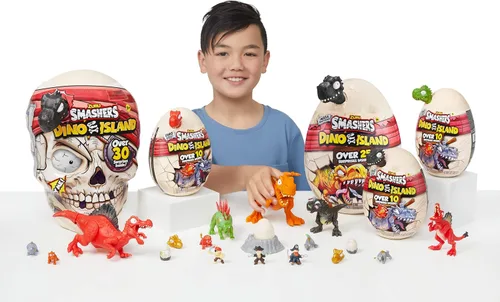 Miniatura 5 de Smashers Dino Island Mini Egg Spinosaurus de ZURU - Juguete de descubrimiento prehistórico con 10 sorpresas, juguetes de dinosaurio, slime, arena