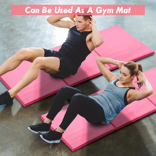 Miniatura 7 de Tapete de gimnasia plegable de 6 x 2 pies, tapete de yoga de espuma de alta densidad de 2 pulgadas de grosor, antideslizante, para entrenamientos