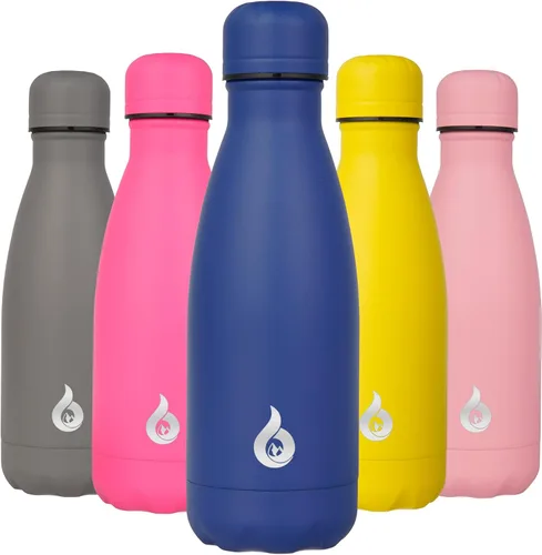 Miniatura 53 de BJPKPK Botella de Agua Aislada 17oz Botellas de Agua de Acero Inoxidable Apta para Lavavajillas Metal Térmica Mantiene Frío y Caliente, Gris Niebla