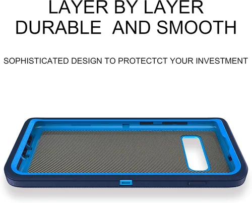 Miniatura 7 de MXX Funda Defender resistente, compatible con Galaxy S10 Plus Full Armor Body Cover a prueba de golpes, parachoques integrado 3 en 1 capas híbridas
